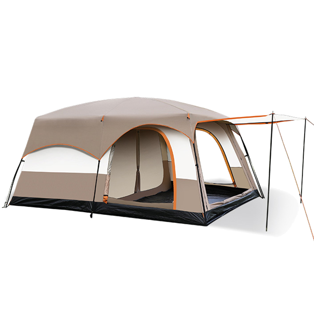 Two-Room 1-Hall Tent with Spacious Interior Khaki