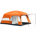 Two-Room 1-Hall Tent with Spacious Interior Orange