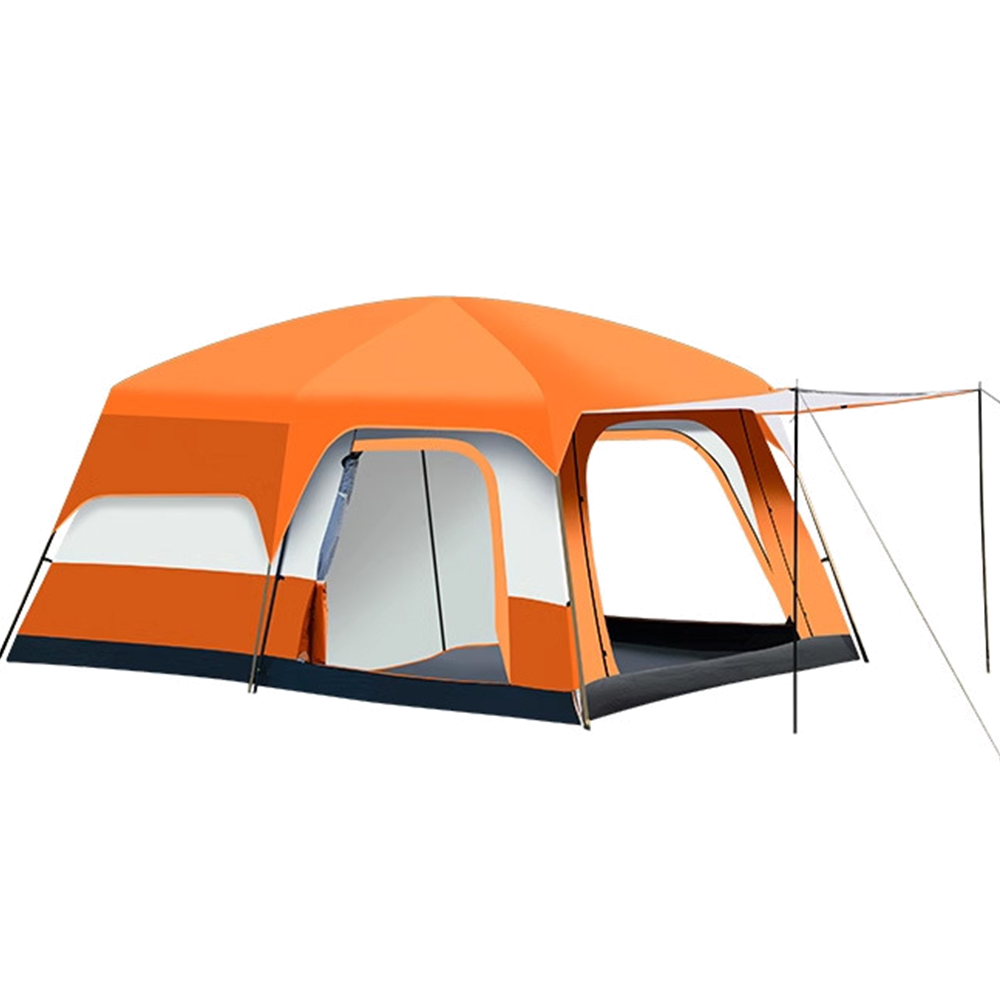 Two-Room 1-Hall Tent with Spacious Interior Orange