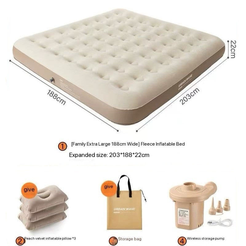 Inflatable Camping Mattress, Foldable Air Bed, Outdoor Tent Sleeping Pad For Home & Camping